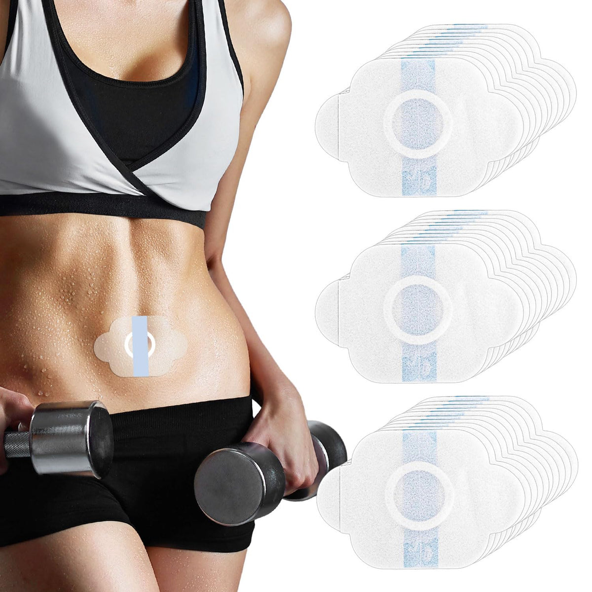 BOXOB Castor Oil Pack Wrap close-up shows leakproof PU film for secure wear.