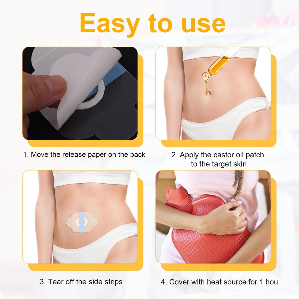 BOXOB Castor Oil Pack Wrap includes 30 wraps for daily use.