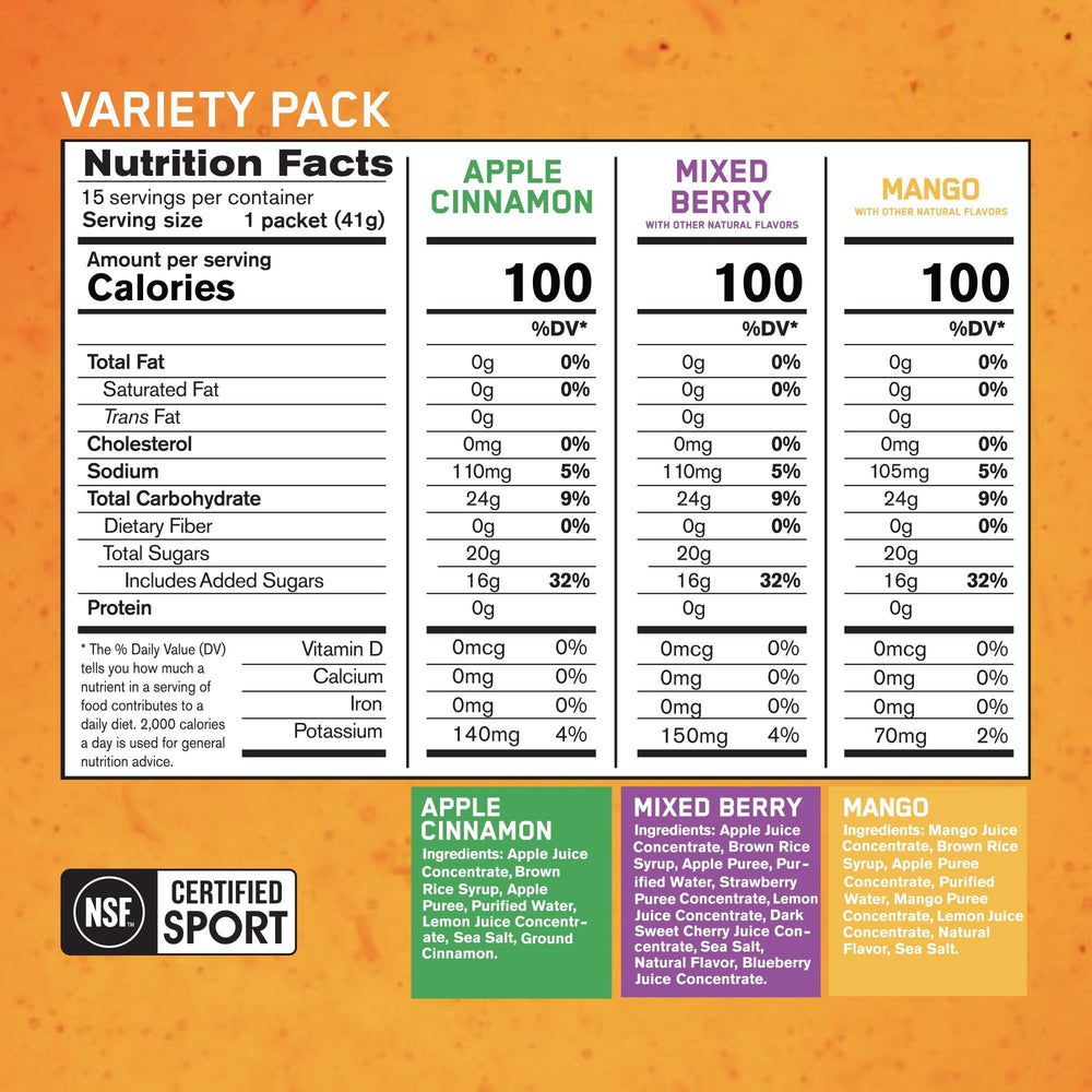 BARE PERFORMANCE NUTRITION Go Gel Endurance Mixed Berry packet delivers reliable energy for endurance sessions.