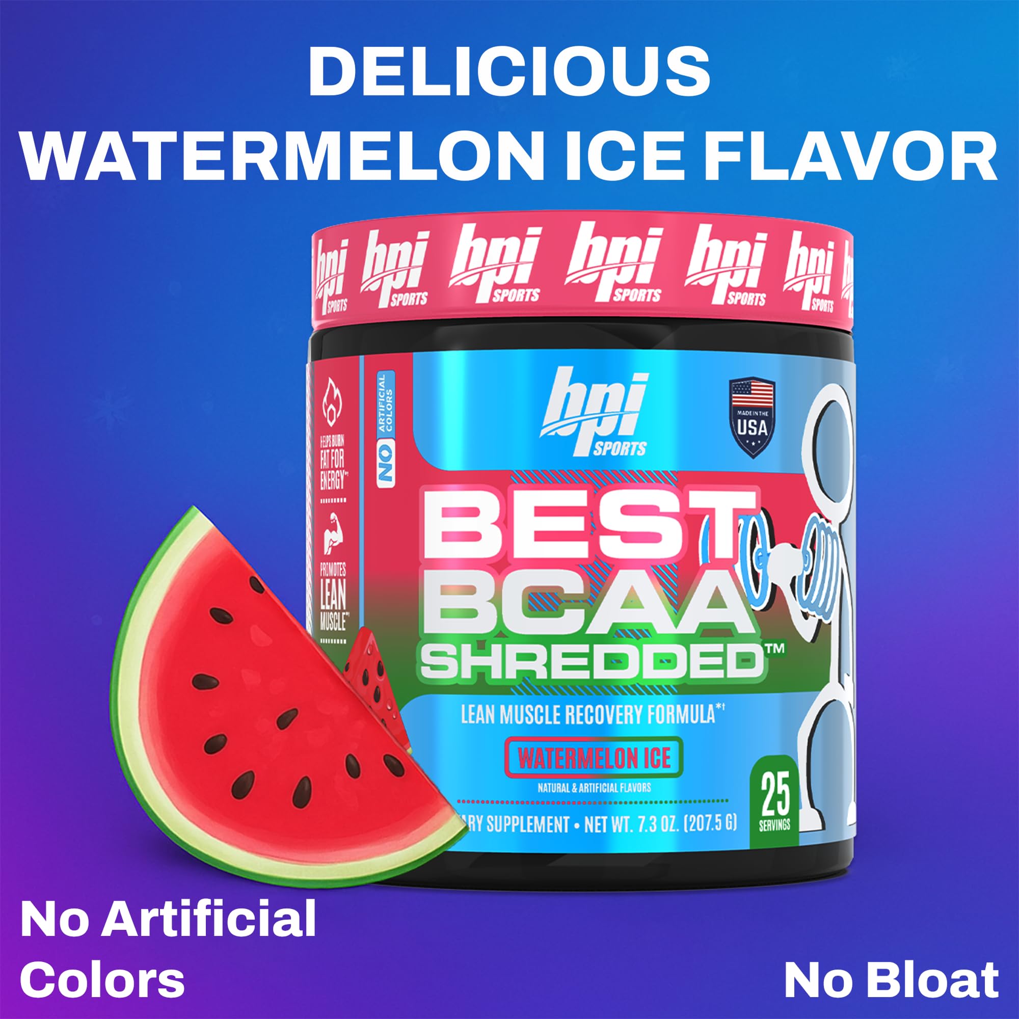 BPI Sports Best BCAA Shredded Watermelon Ice scoop ready-to-use amino acids