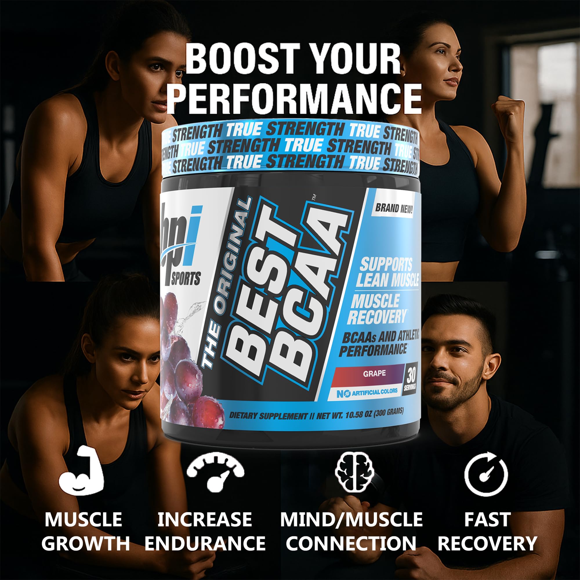 Scoop of Best BCAA powder ready to measure for a workout session.
