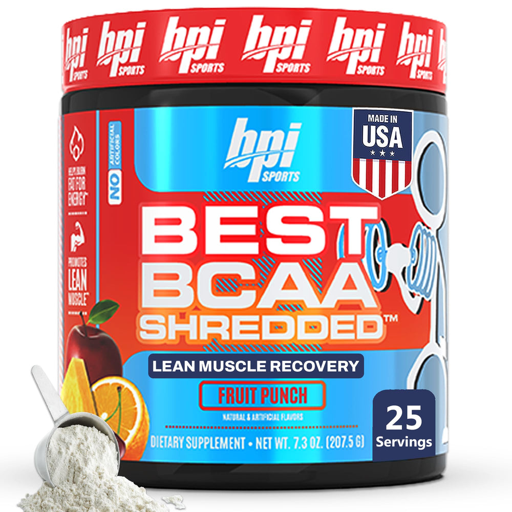 BPI Sports Best BCAA Shredded bottle ready to fuel lean muscle during training sessions