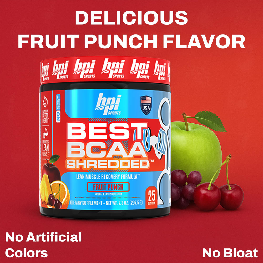 BPI Sports Best BCAA Shredded shaker holds a caffeine-free, post-workout hydration option