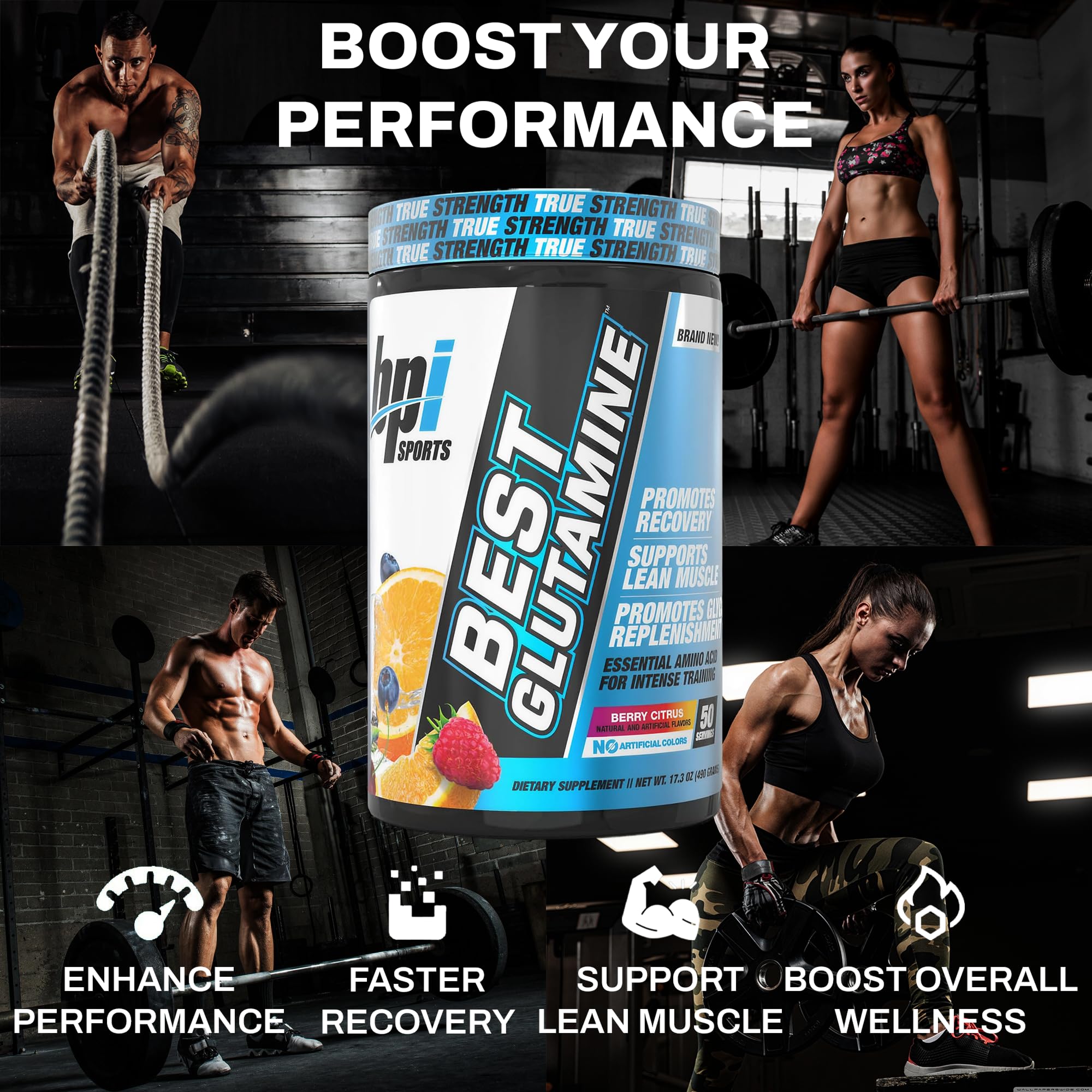 BPI Sports Best Glutamine shaker with powder for pre-workout mixing.
