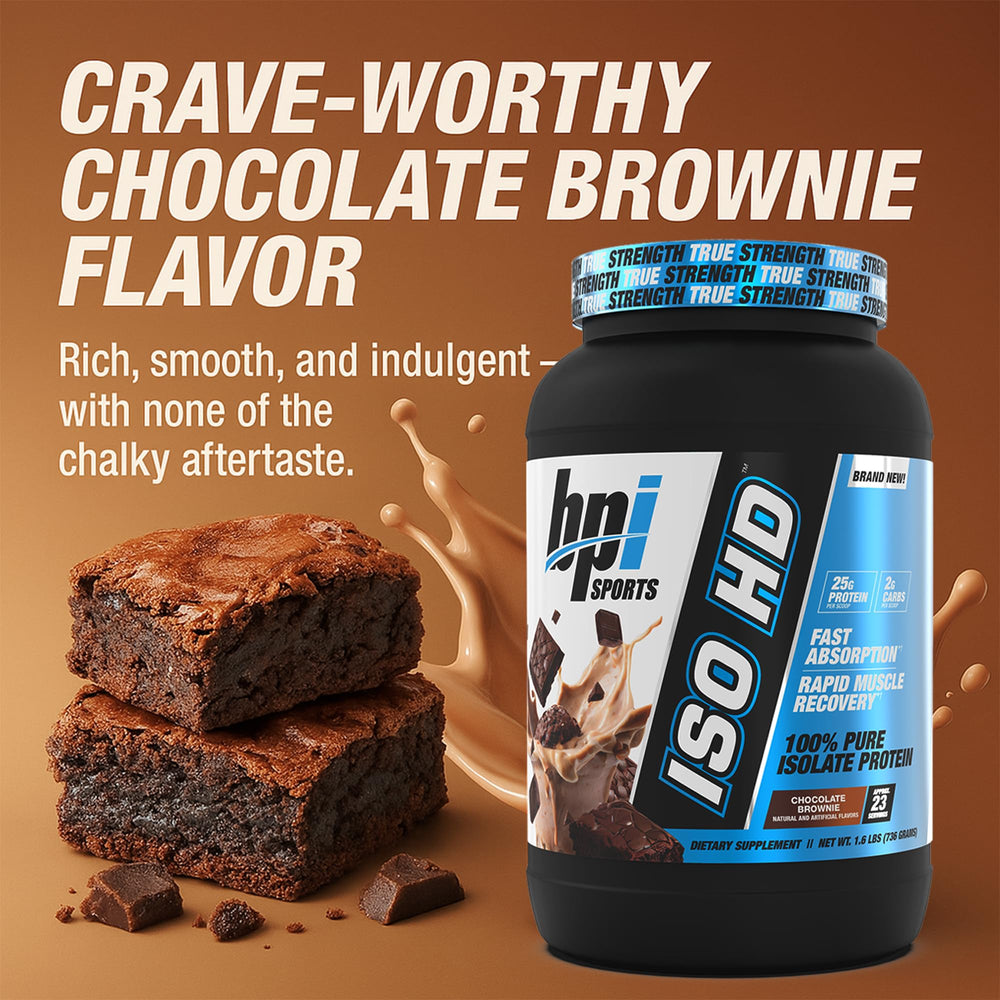 Front label of ISO HD highlights 25g protein per serving
