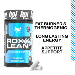 Front label of Roxylean showing caffeine and lemon components