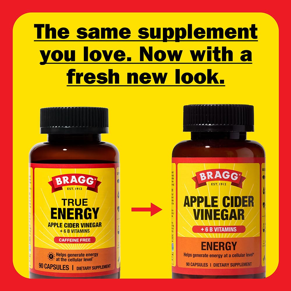 Closeup of Bragg ACV capsule details on label.