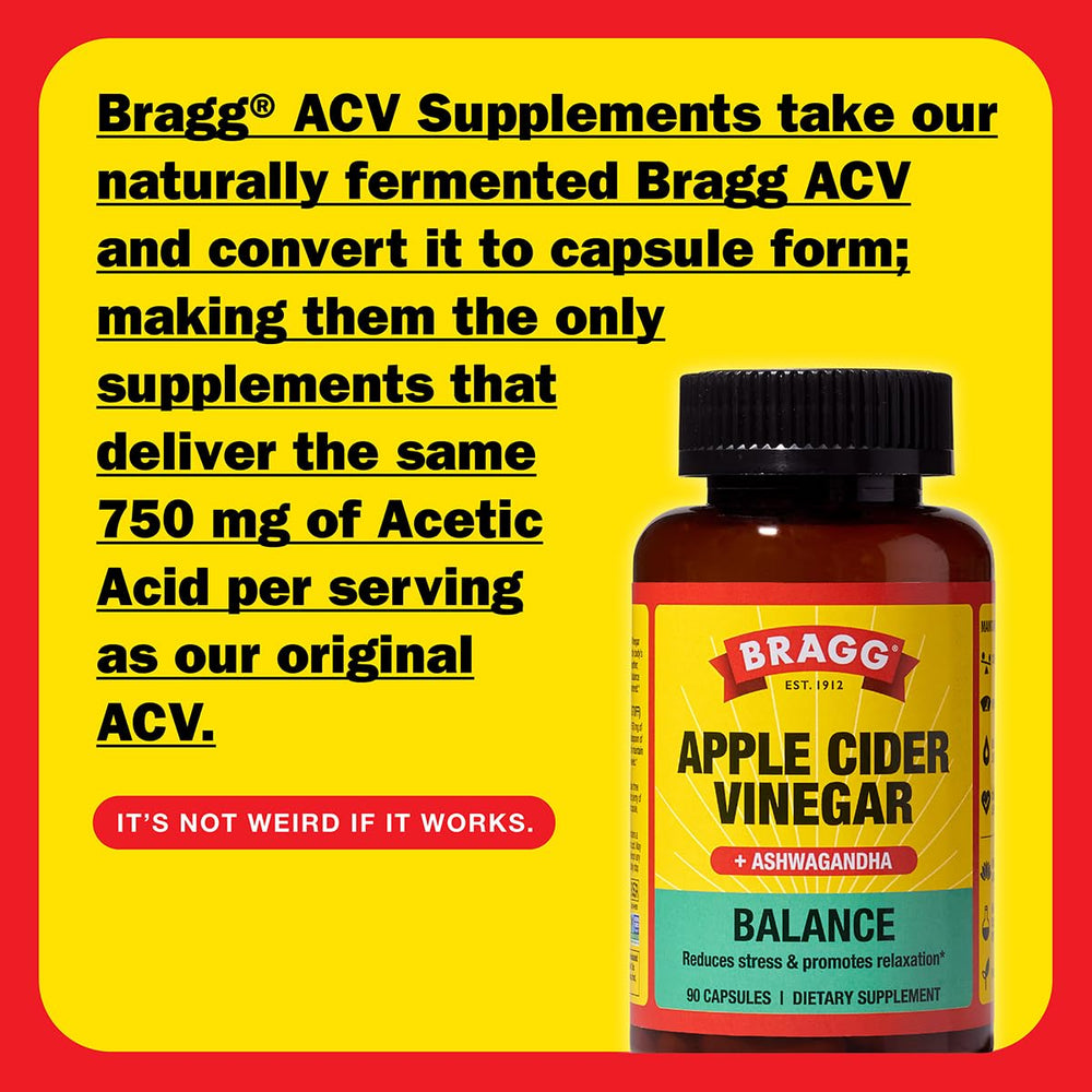 Bragg Daily Balance capsules arranged for easy daily intake