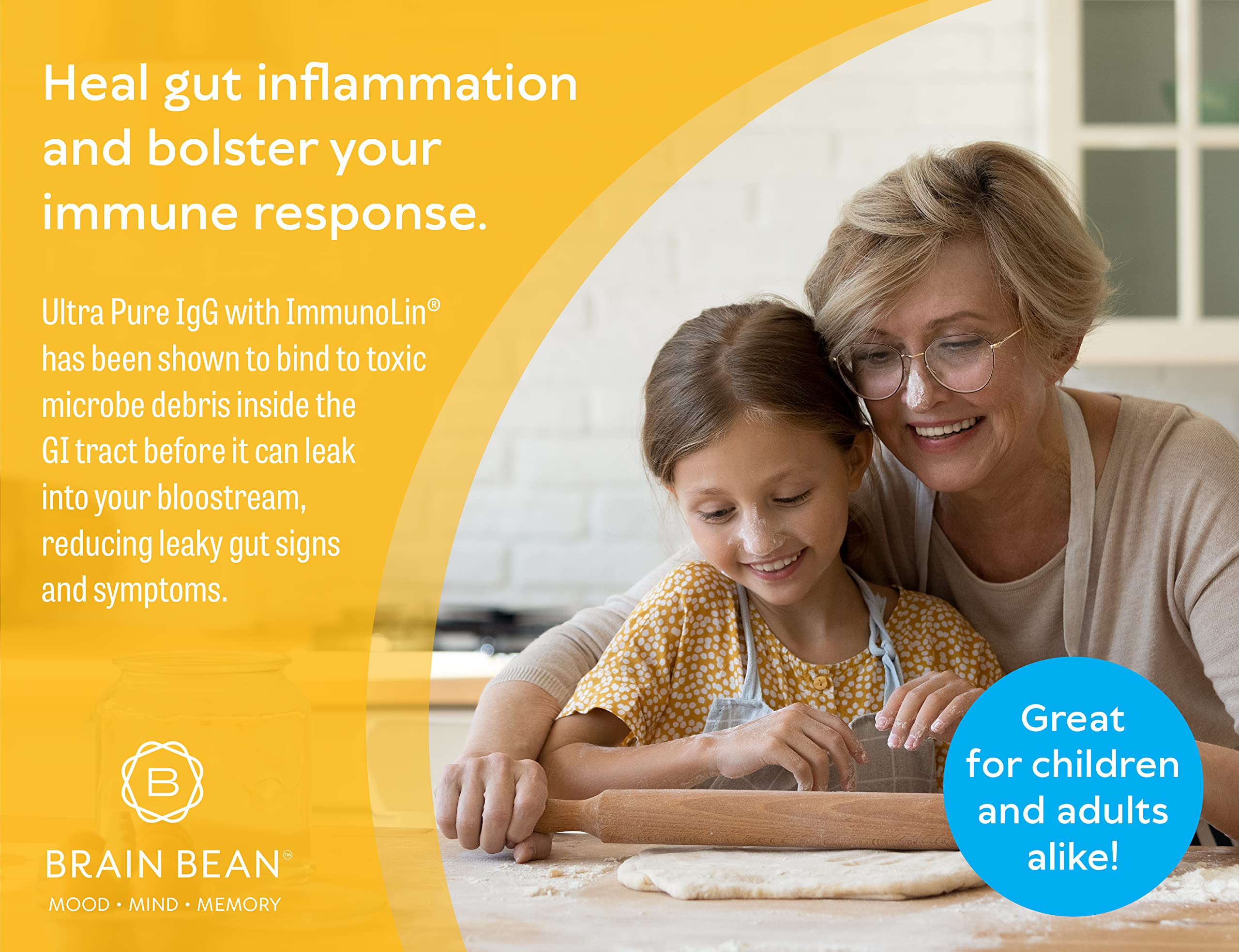 Brain Bean IgG dissolving quickly in water for a smooth drink.
