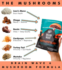 Brain Wave 60-gummy pouch viewed from the side for daily wellness.
