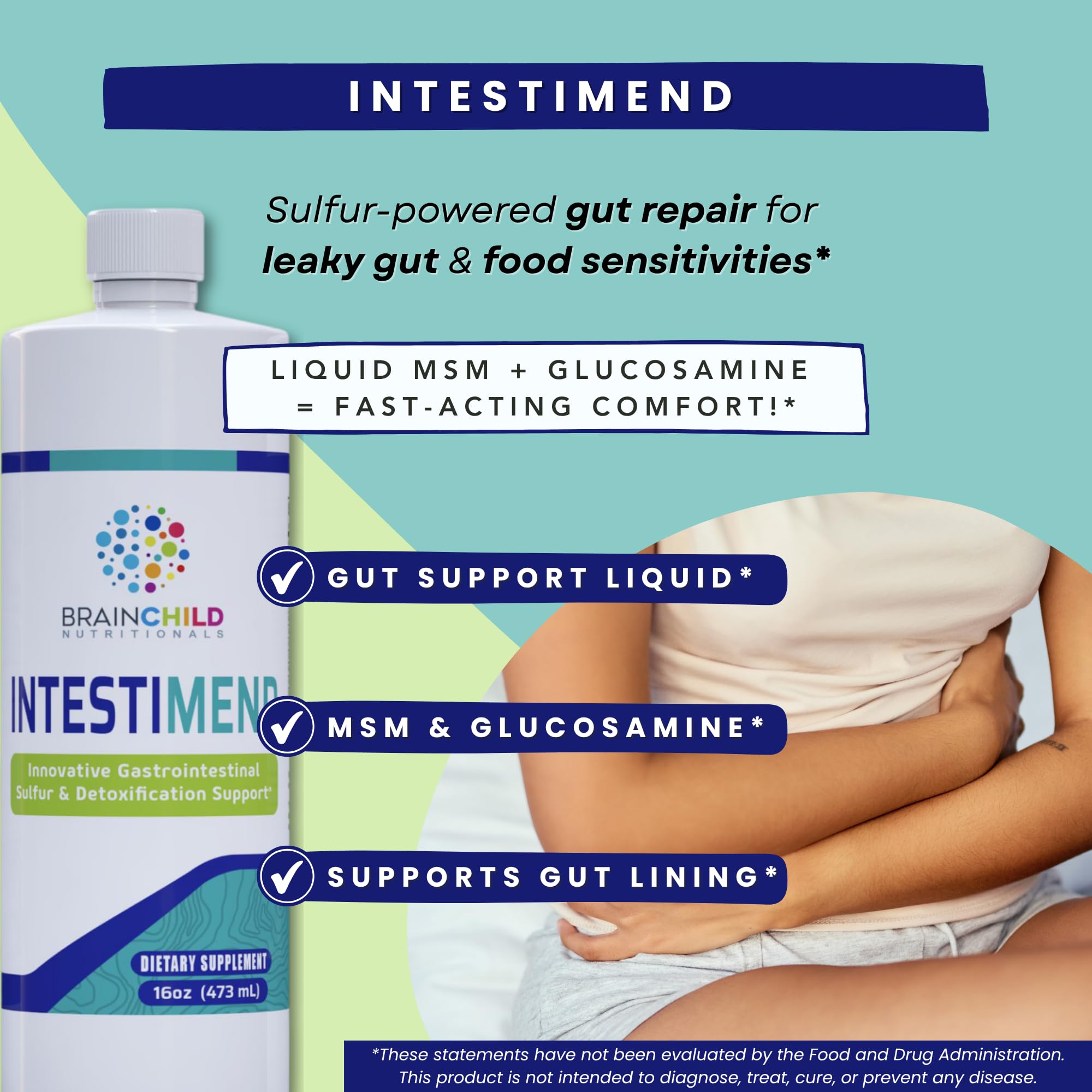 BrainChild IntestiMend dosage scoop for accurate daily intake