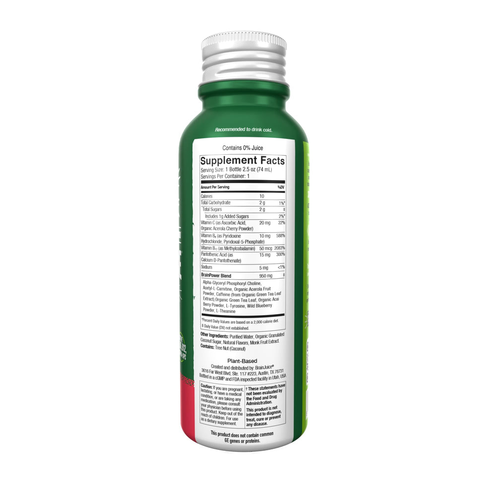 BrainJuice Green Tea Extract and caffeine for clean energy