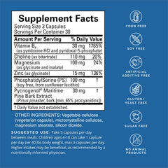 BrainMD Attention Support packaging highlighting gluten-free formula for steady attention