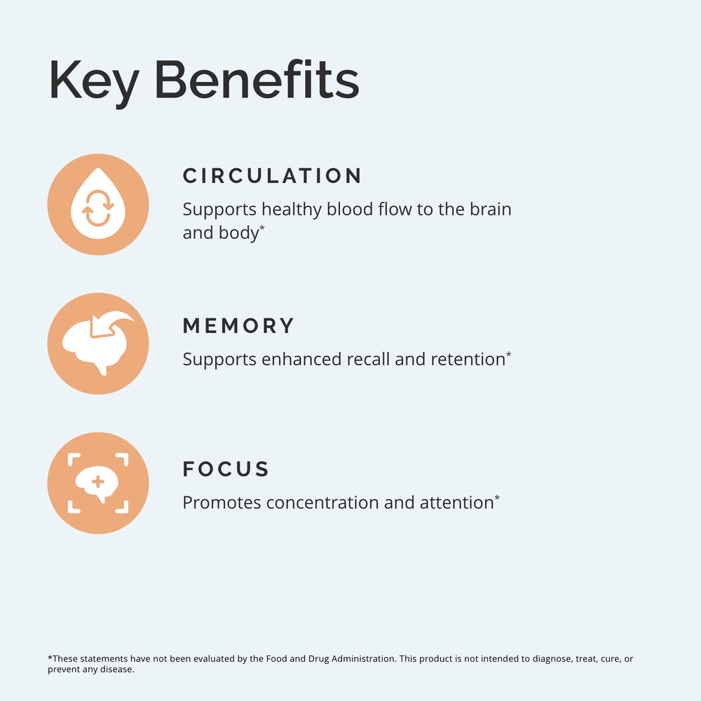 BrainMD Brain & Memory Power MAX dosage spoon demonstrates convenient serving size.