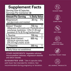 BrainMD Dr Amen Everyday Stress Relief capsules shown for long-lasting non-drowsy energy.