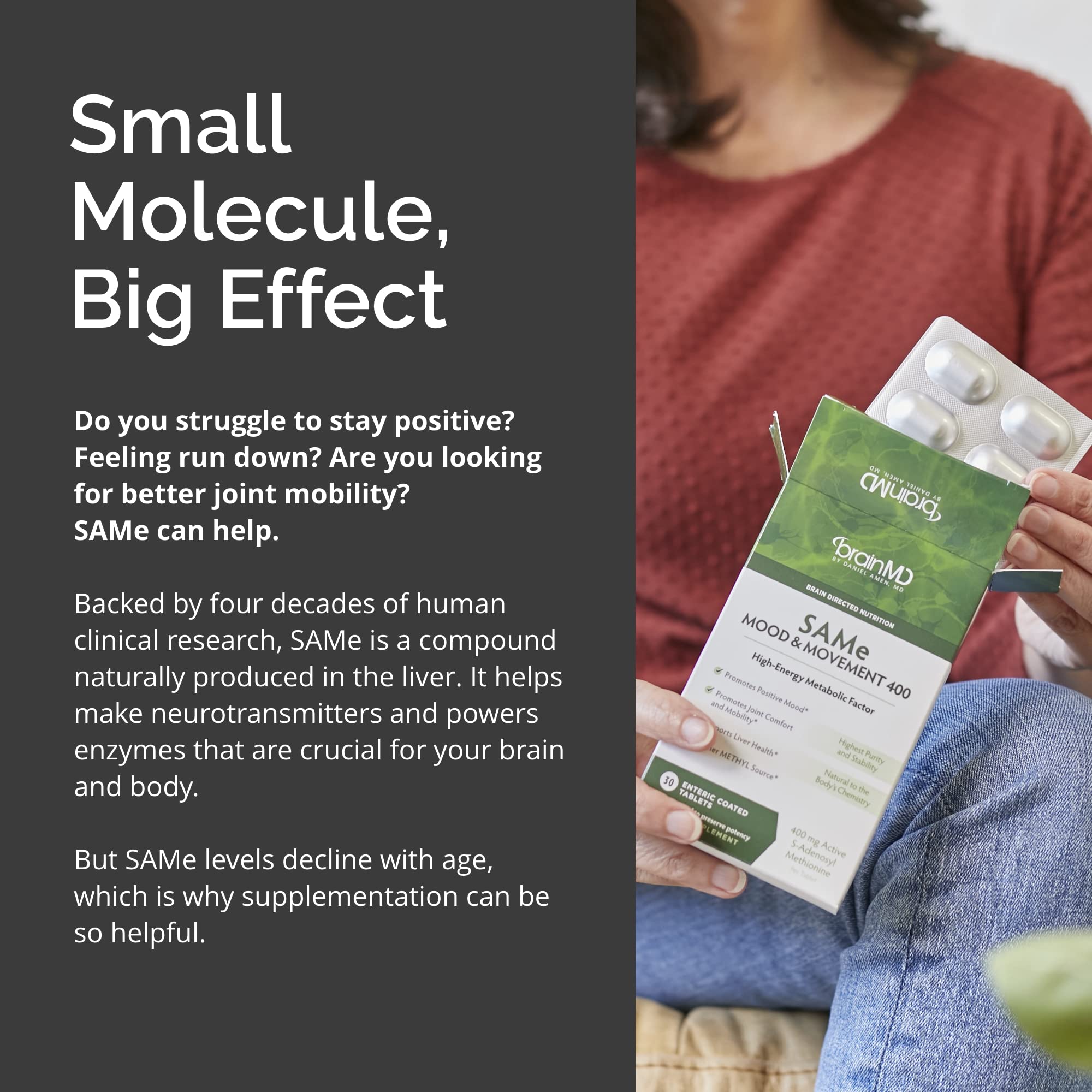 BrainMD gluten-free badge on label indicates allergen-friendly choice