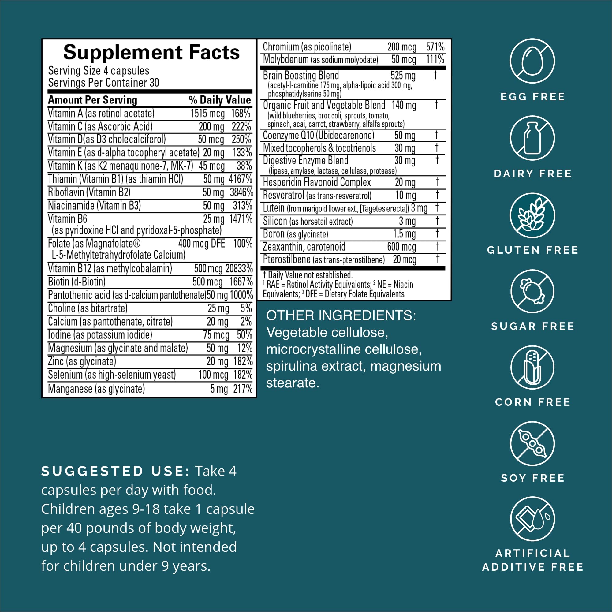 BrainMD NeuroVite Plus label close-up highlighting phytonutrients