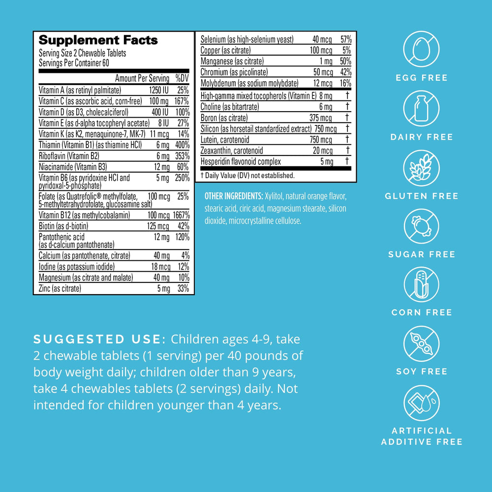 Close-up of BrainMD NeuroVite orange penguin chewables