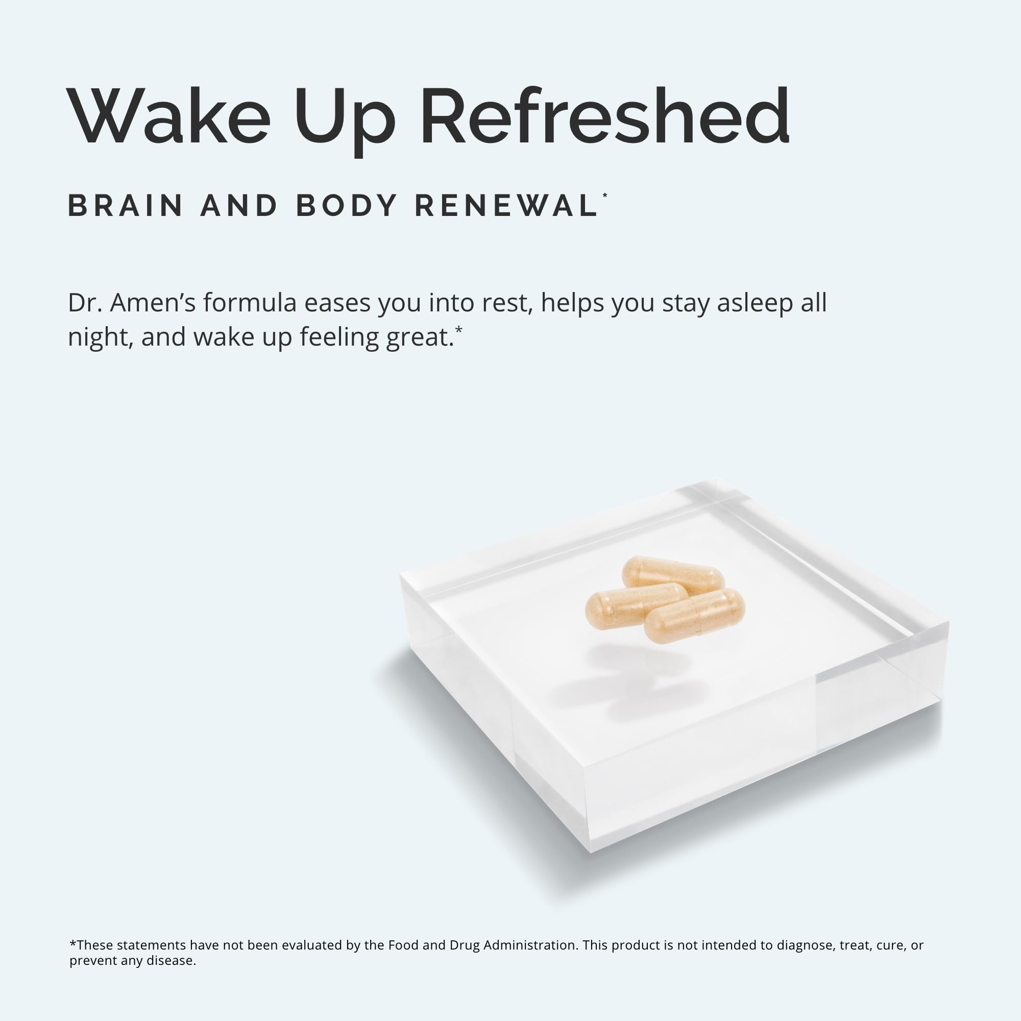 BrainMD Restful Sleep capsules close-up, featuring GABA and valerian.