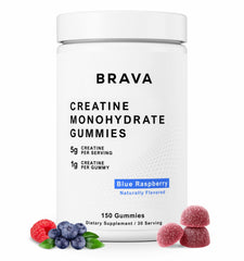 BRAVA Nutrition Creatine Gummies bottle front for daily performance support