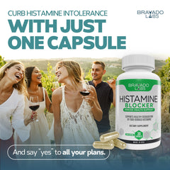 Bravado Labs Histamine Blocker DAO enzyme capsule ready to take before meals