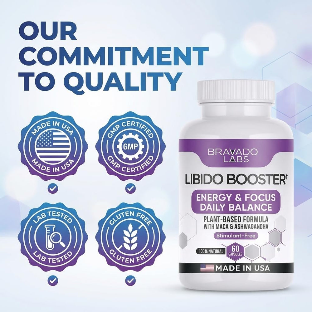 Bravado Labs plant-based herbs banner emphasizing natural balance and well-being.