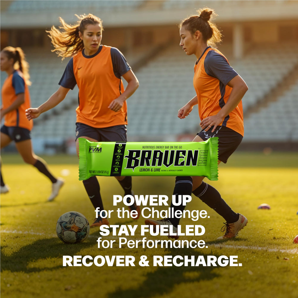 BRAVEN Braven Bar Lemon Lime ideal for runners and cyclists as endurance fuel