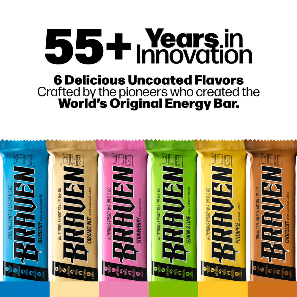 BRAVEN Braven Bar Variety Pack – 10x1.59 oz Energy Bars & Chews, 5g Pr ...