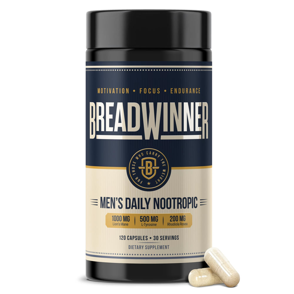 Breadwinner dopamine acetylcholine bottle for sharper focus and clarity.