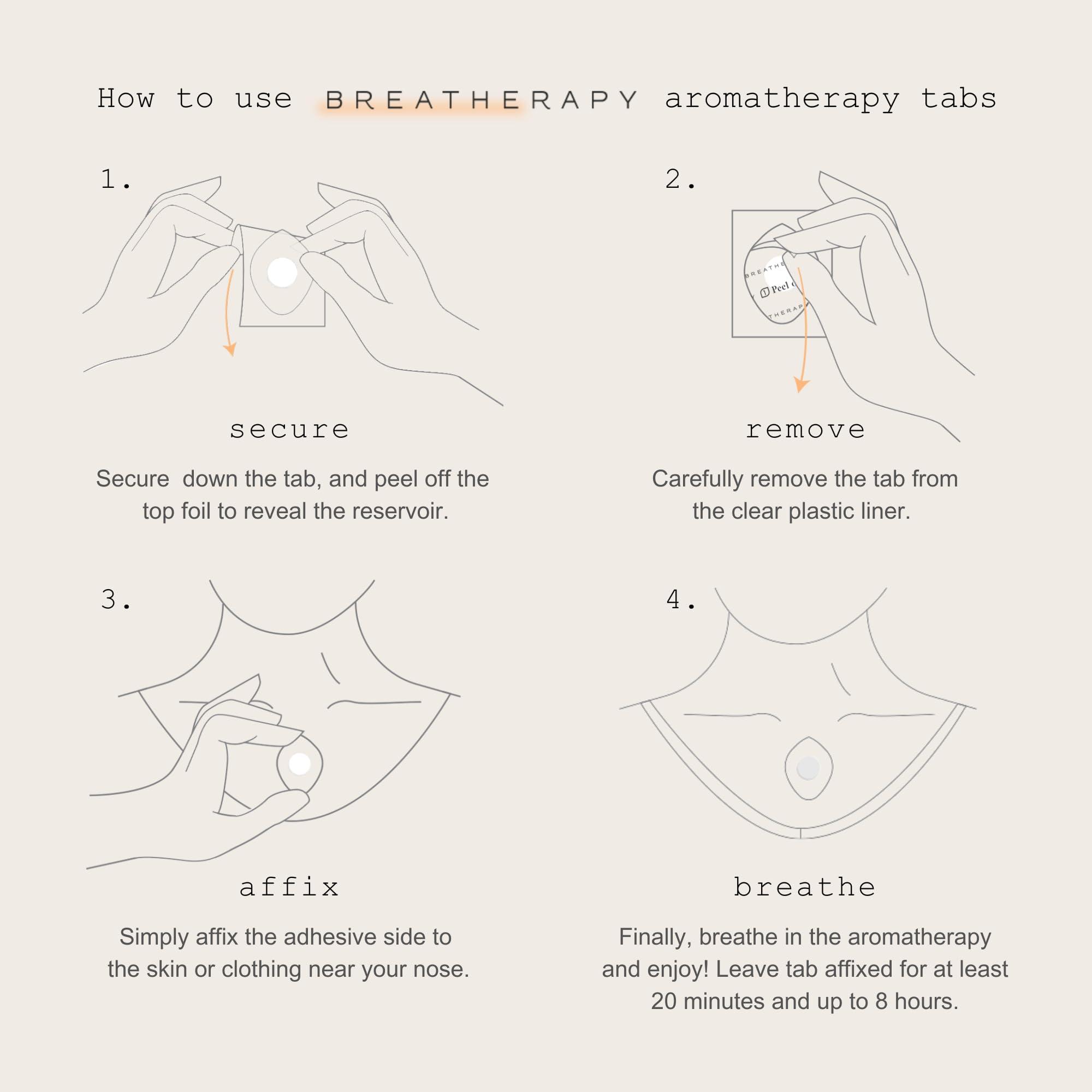 Breatherapy inhalation tab packaging displaying the eight-piece kit for travel-friendly use