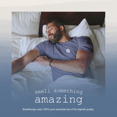 Breatherapy Sleep Patch close-up reveals lavender and Roman chamomile essential oils for calm mood