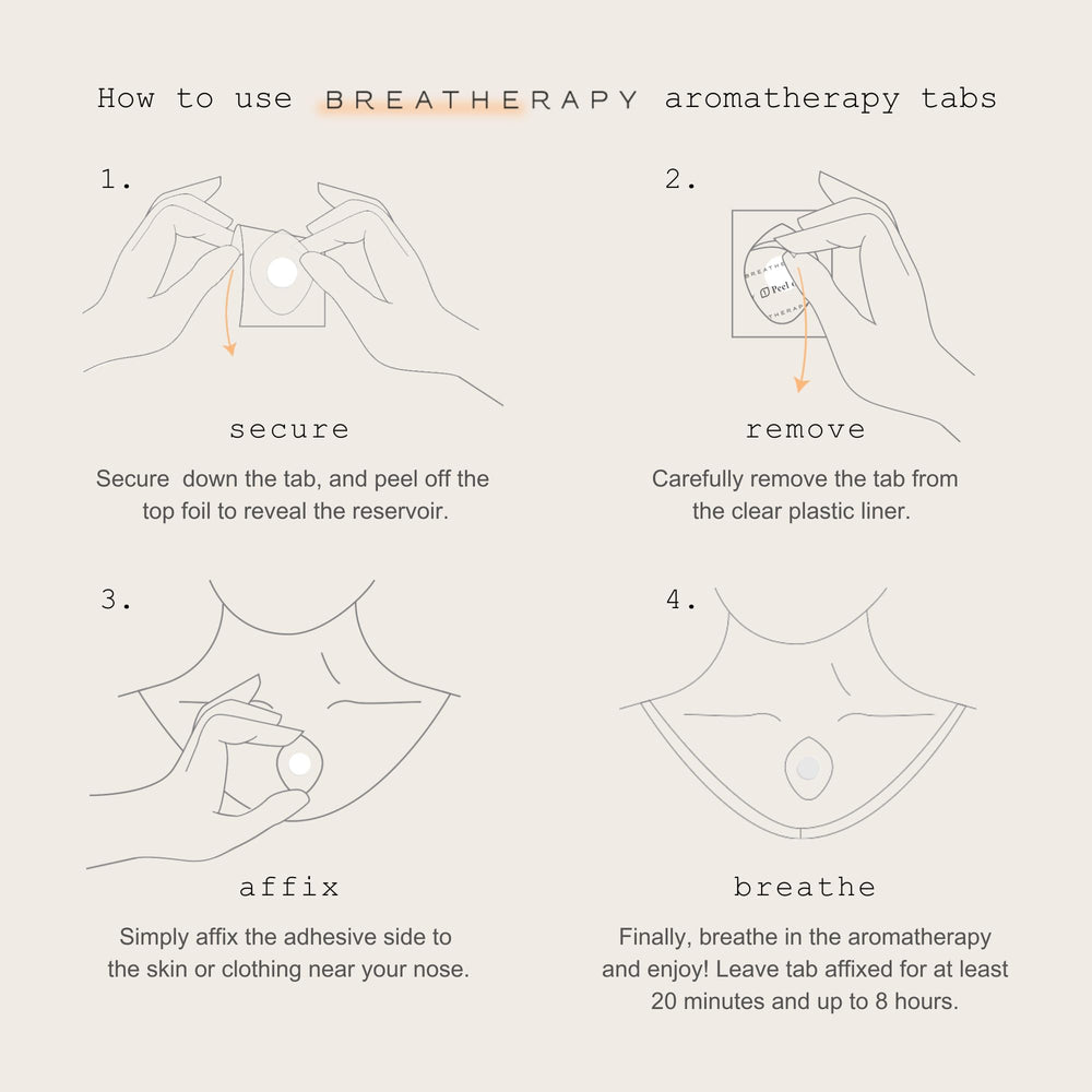 Breatherapy Sleep Patch in use to support wind-down with calming aroma