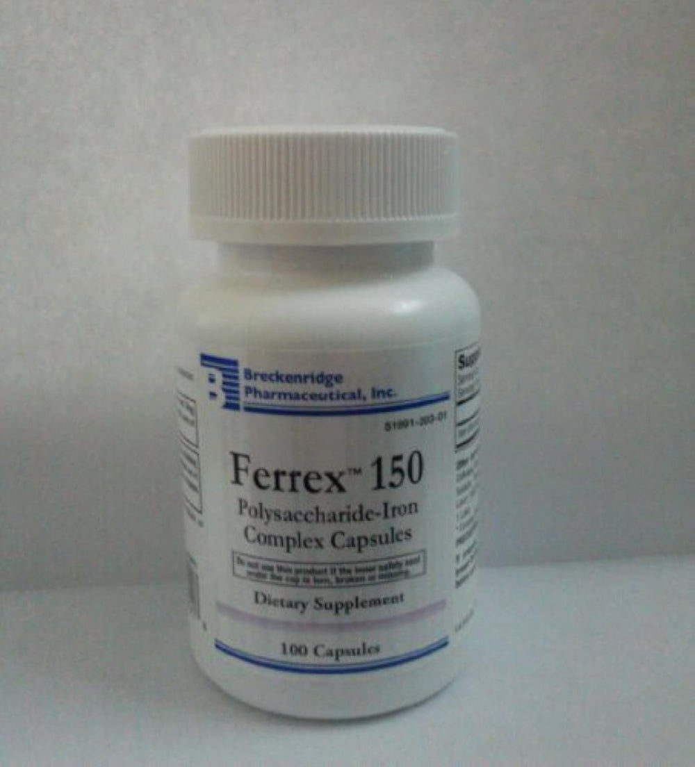 Breckenridge Ferrex 150 bottle front for daily iron support