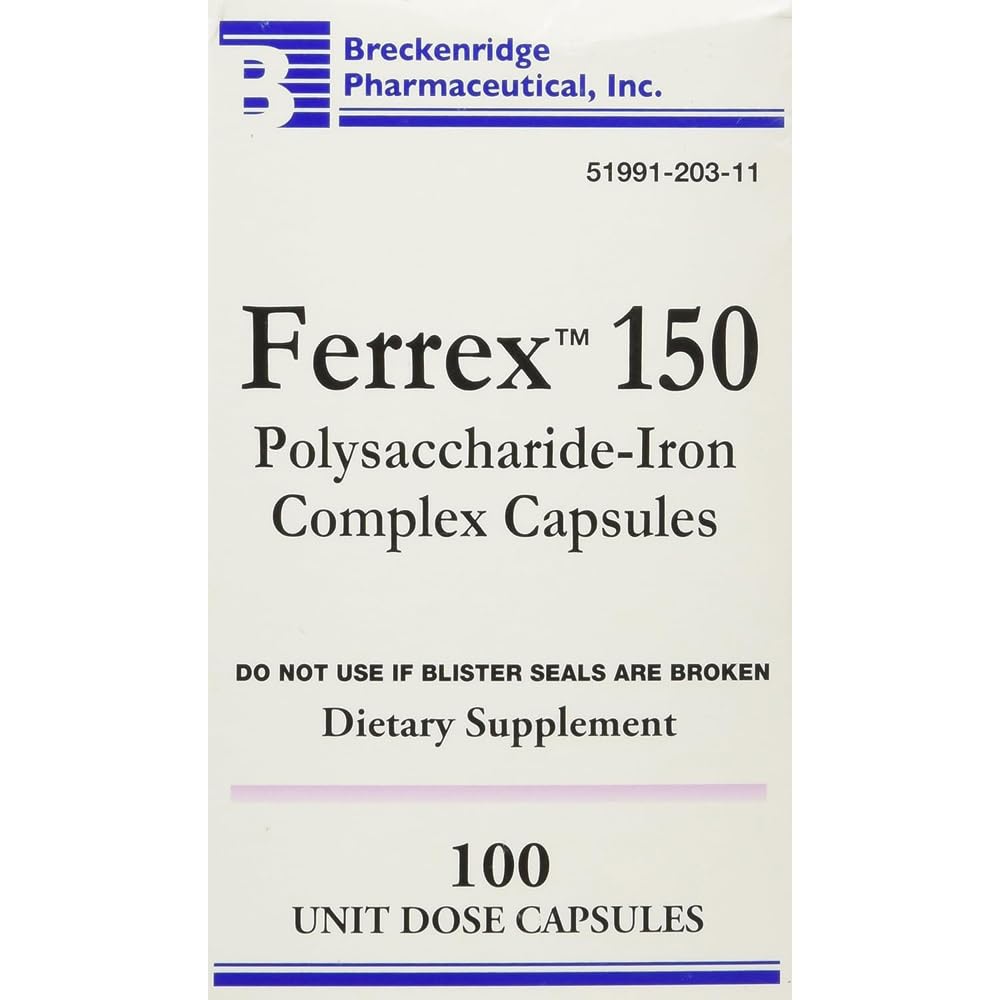 Breckenridge Ferrex bottle front for daily iron support.