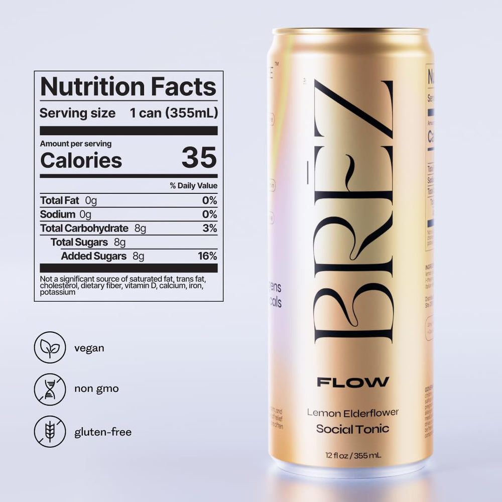 BRĒZ FLOW lion’s mane extract label close-up for focus support