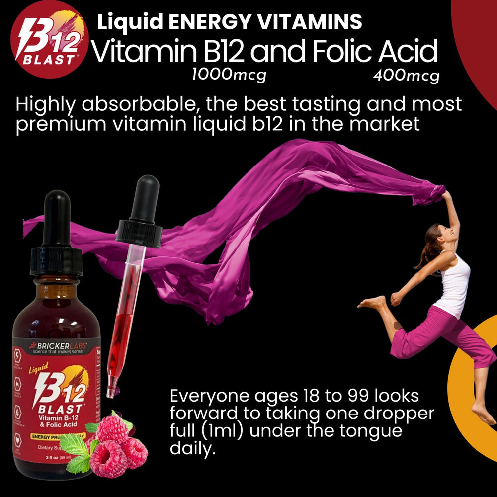 Bricker Labs B-12 Blast amber liquid closeup highlighting color
