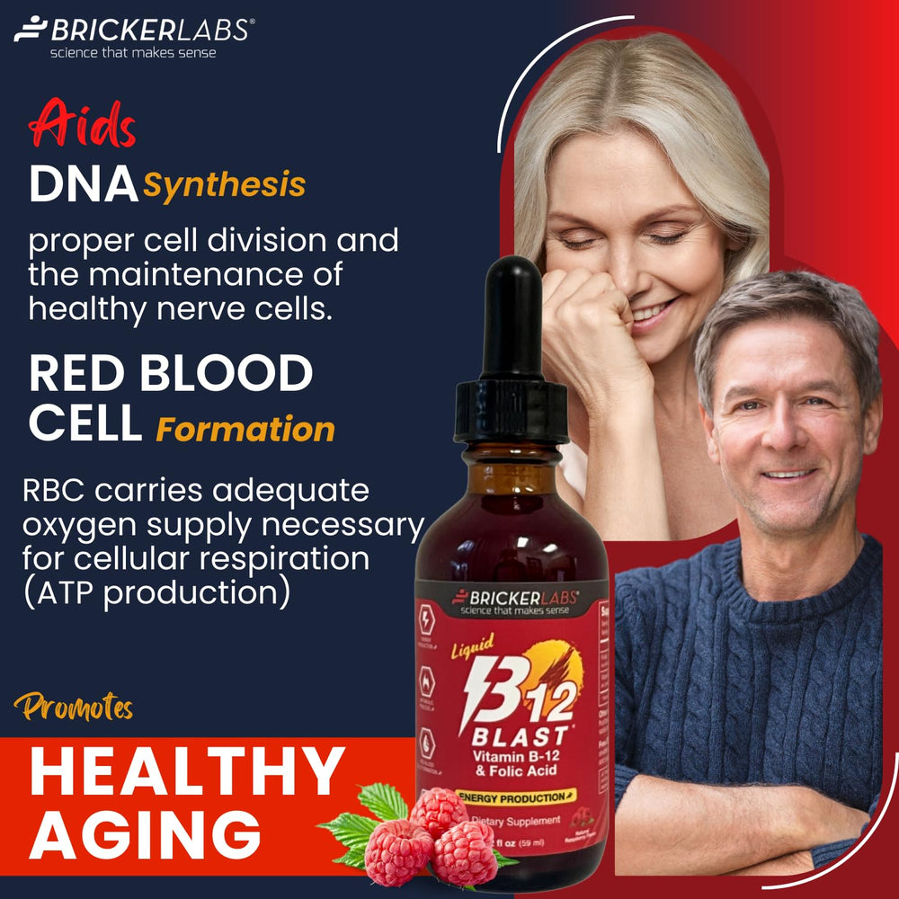 Bricker Labs B-12 Blast back-of-label view with supplement facts