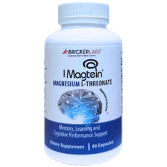 Bricker Labs Magtein bottle front highlighting cognitive support potential