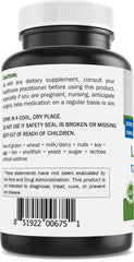 Brieofood Alpha Lipoic Acid label on bottle, gluten-free and non-GMO.