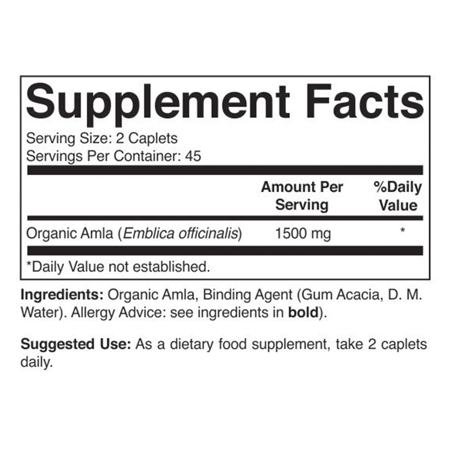 Brieofood Amla gluten-free label emphasizes allergen-conscious formulation.