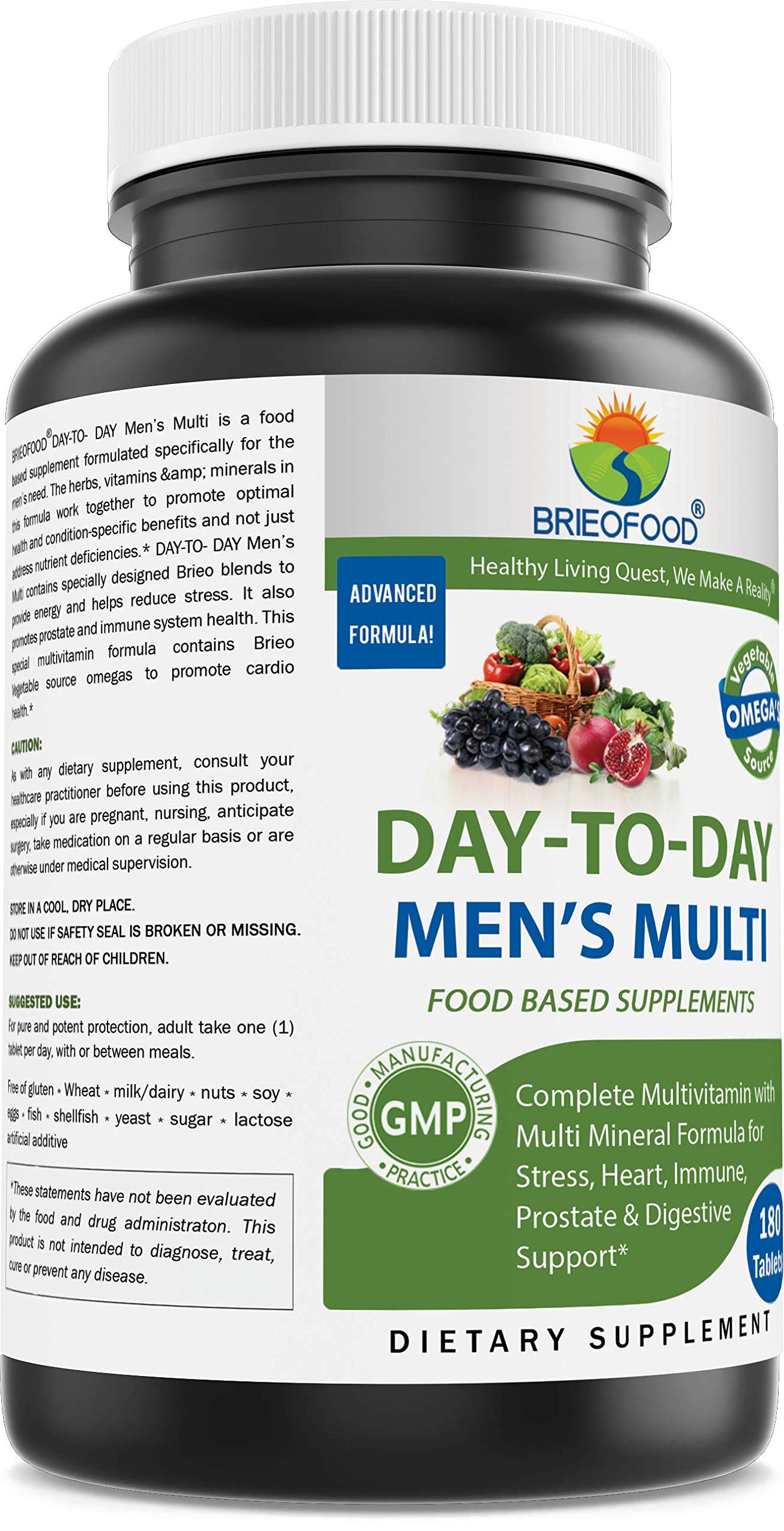 Brieofood Day-to-Day Men's Multi capsules row illustrating convenient daily capsules.