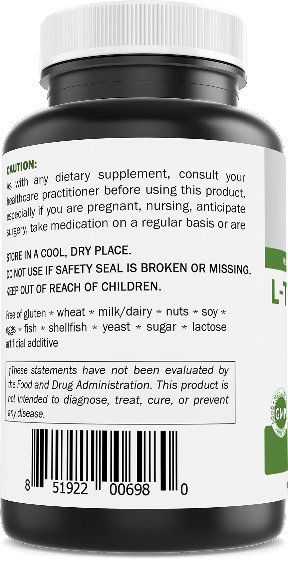Brieofood L-Tryptophan bottle being poured illustrating convenient daily use
