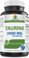 Brieofood Taurine 2000 mg serving bottle for easy daily use