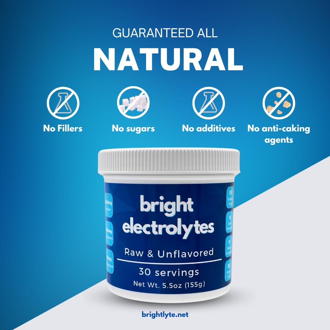 Bright Electrolytes jar with clean ingredients list and no artificial additives.