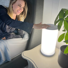 Bright Health 14-inch lamp UV protection close-up for safe daily use.