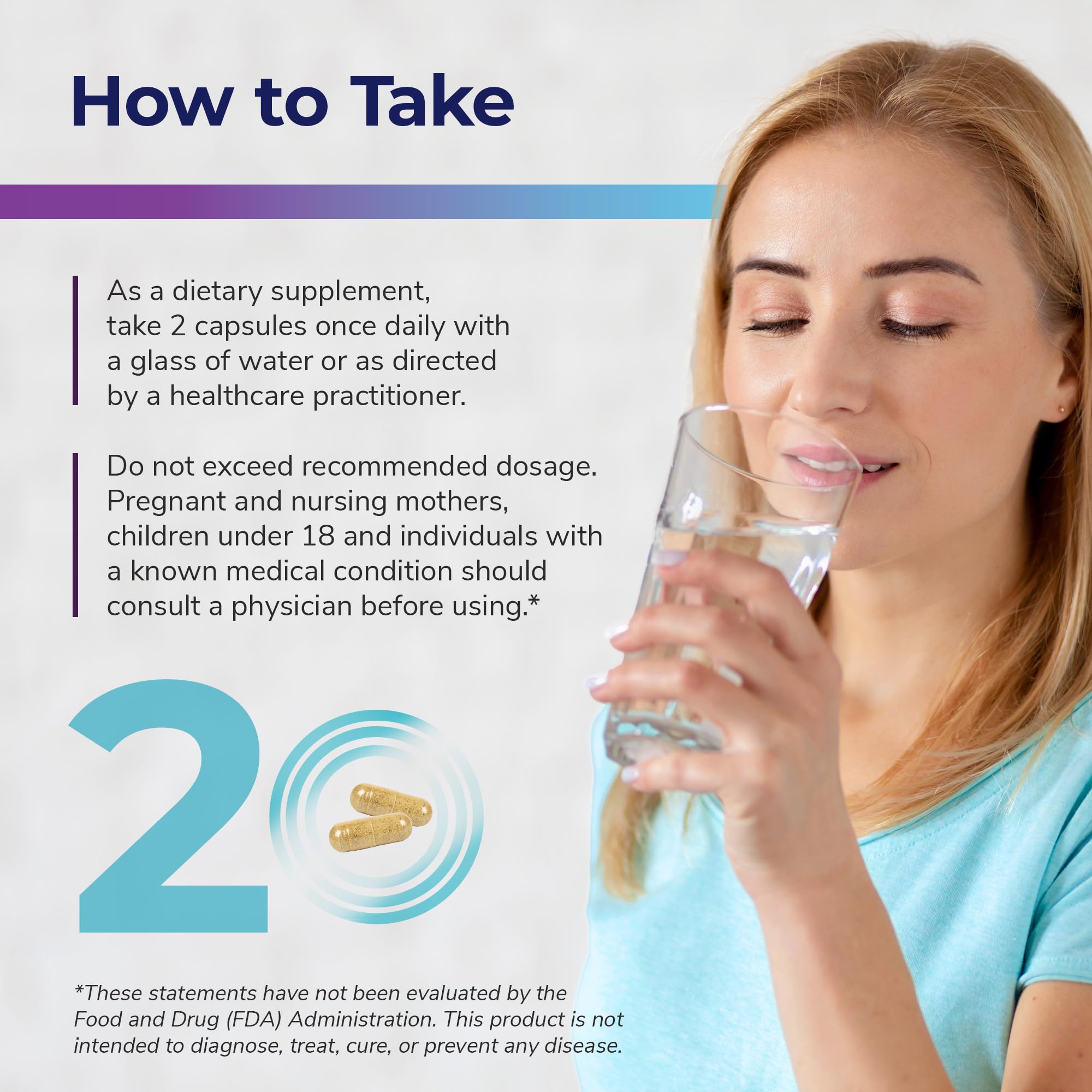 Bright Naturals Glycevia bottle and glass illustrating a daily dosing routine.