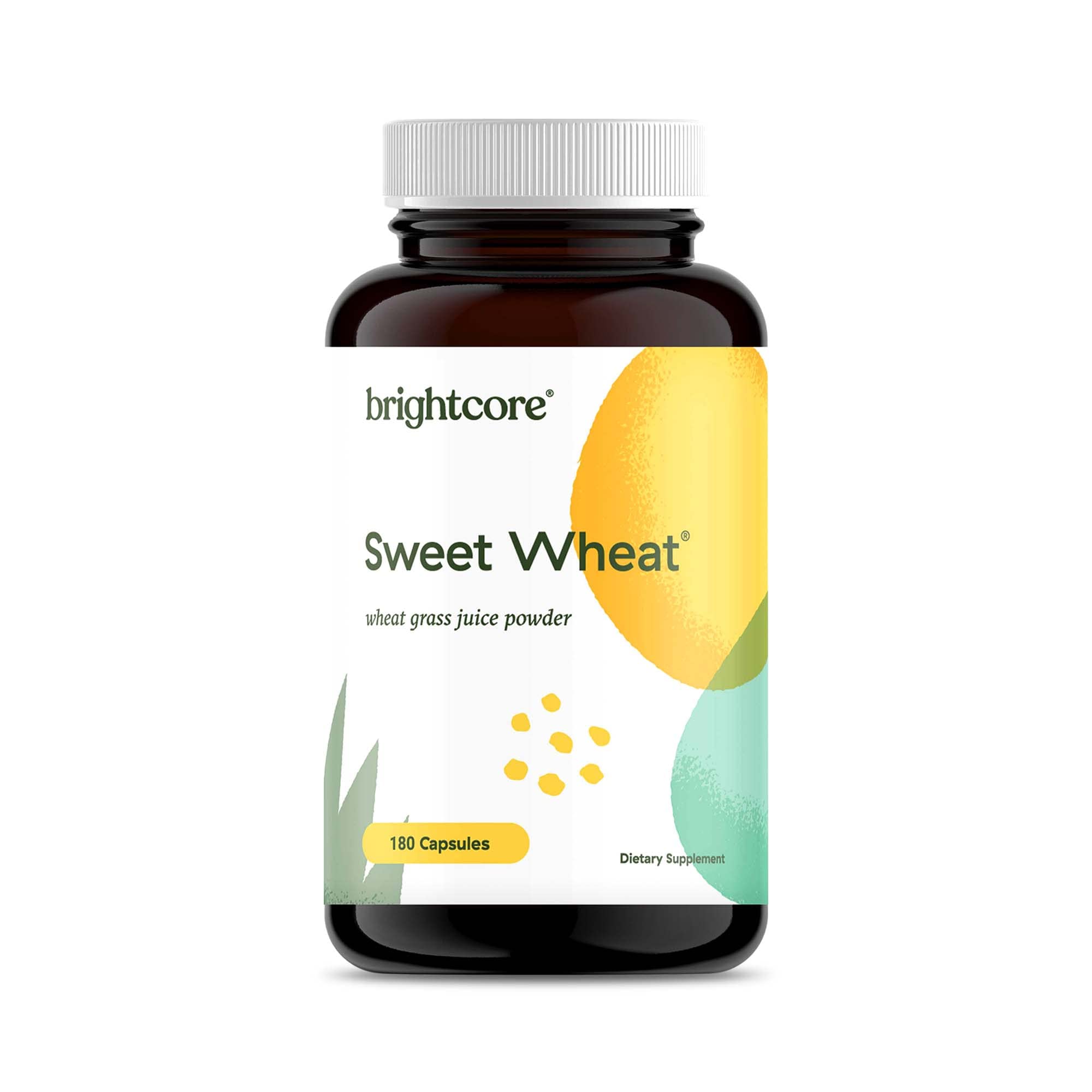 Brightcore Nutrition Sweet Wheat ready-to-drink bottle for convenient daily greens on the go