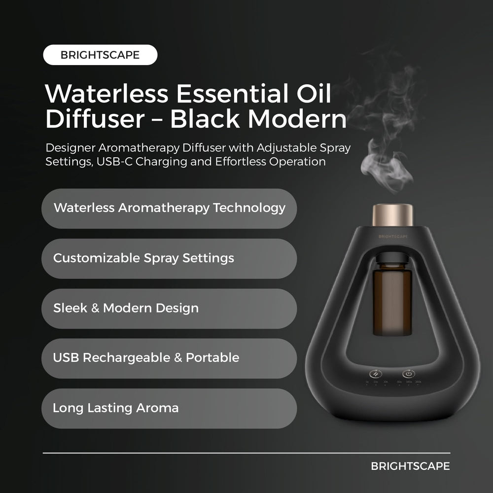 Brightscape Waterless Diffuser no-water design delivers true fragrance without heat or dilution.