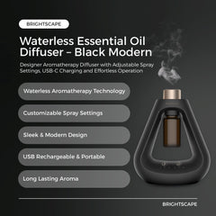 Brightscape Waterless Diffuser no-water design delivers true fragrance without heat or dilution.