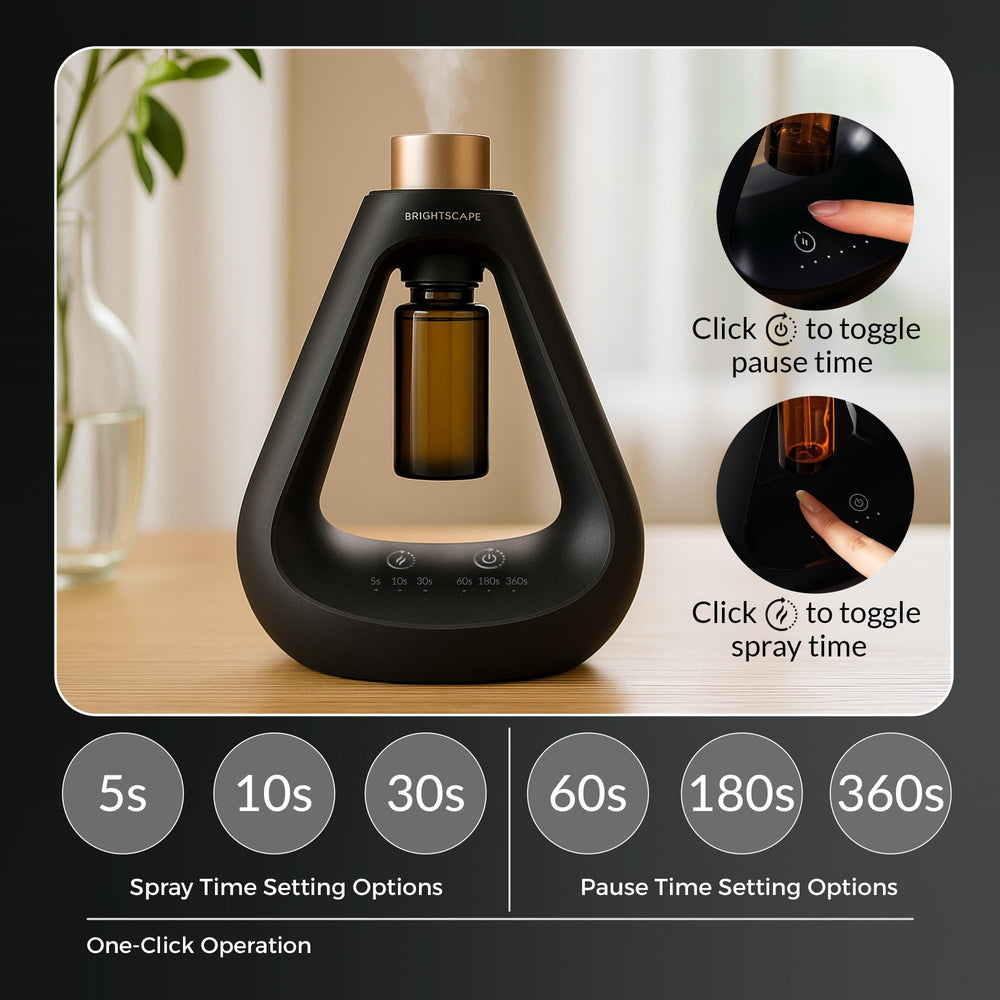 Brightscape Waterless Diffuser USB-C charging for quick, convenient power.